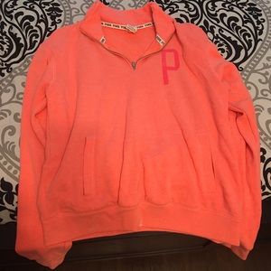 PINK VS coral pullover fleece