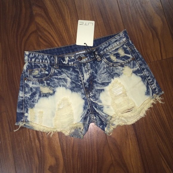 Litz Denim High Waisted Shorts
