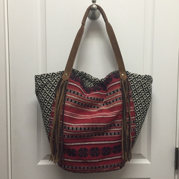 American Eagle Tribal Print Tote Bag