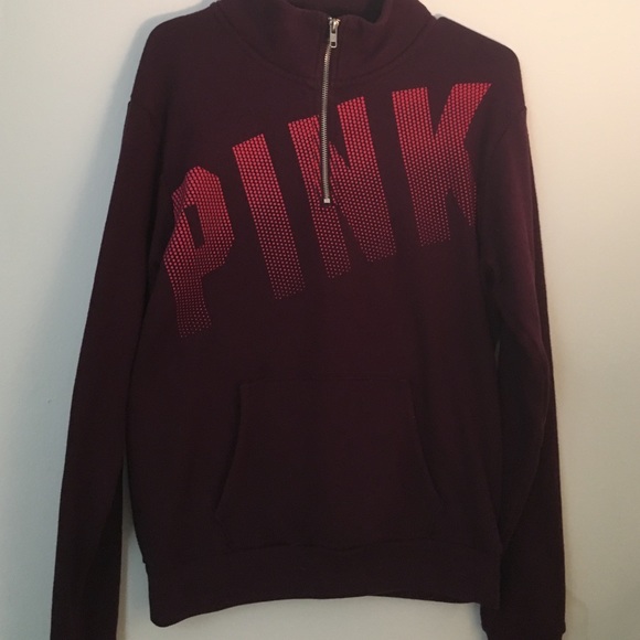 Pink 1/4 zip pullover