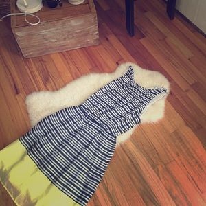 Navy and yellow dress