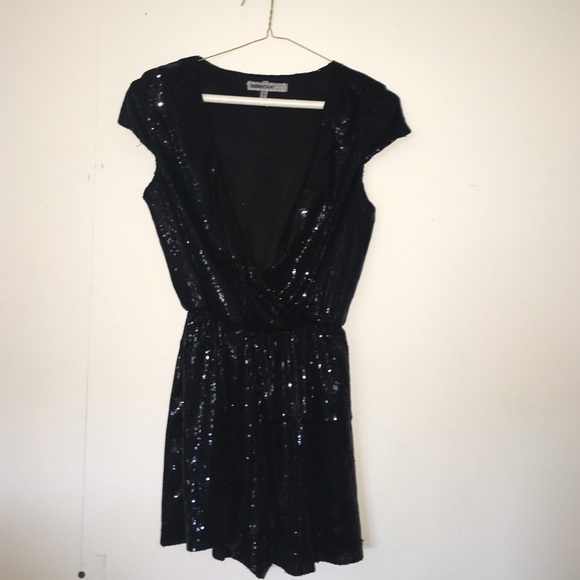 Back sparkly romper