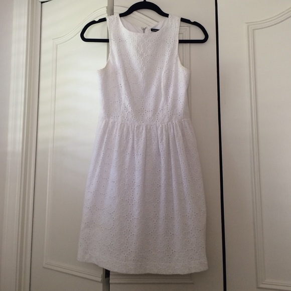 Kensie White Eyelet Fit and Flare Dress