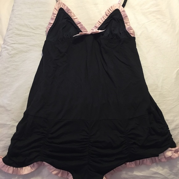 VS black and baby pink romper