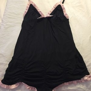 VS black and baby pink romper