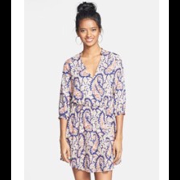 Lush 'Kendal' Surplice Faux Wrap Dress NWOT