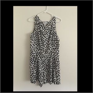Black and White Polka dot romper
