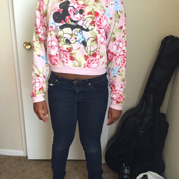 Mickey floral crop top