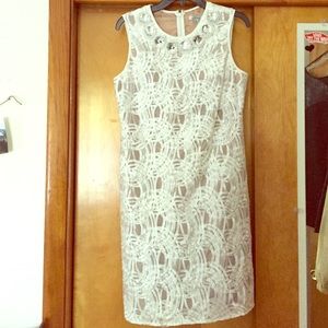 Classy white evening dress