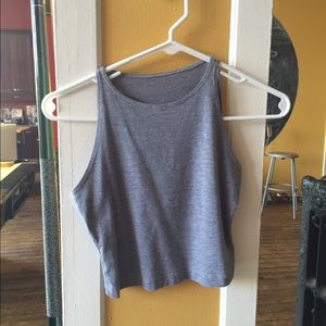 American apparel grey cropped tank