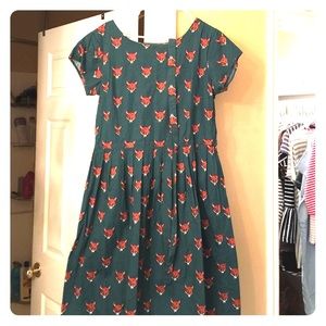 Fox print dress.