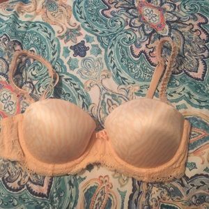 PINK peach bra with removable straps