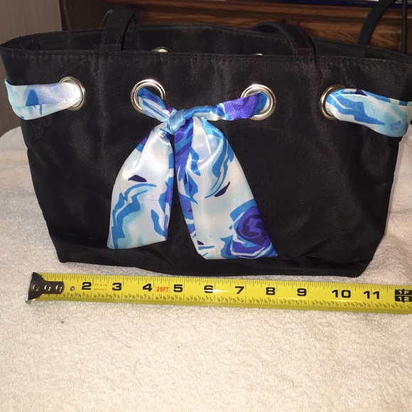 No Name Handbags - SOLD SOLD SOLD Black purse with Blue Bow