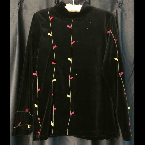 Velvet Top with Embroidery and Bead Work