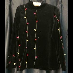 Velvet Top with Embroidery and Bead Work