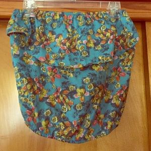 Strapless oneill floral shirt!