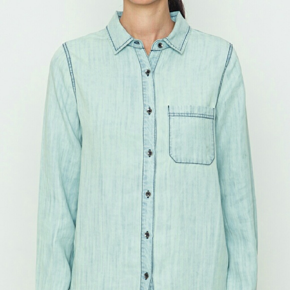 Tencel denim button up