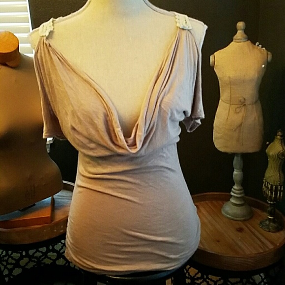 Studded and macrame style tee tank