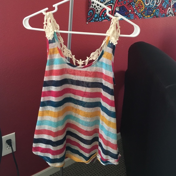 Colorful striped tank top Charlotte Russe