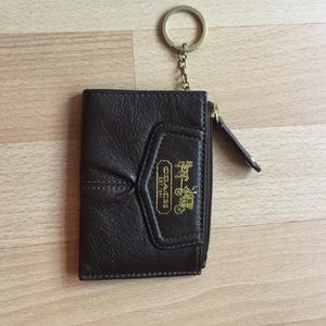 Genuine Leather Coach Key Chain Wallet