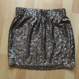 Brand New gold sequined skirt
