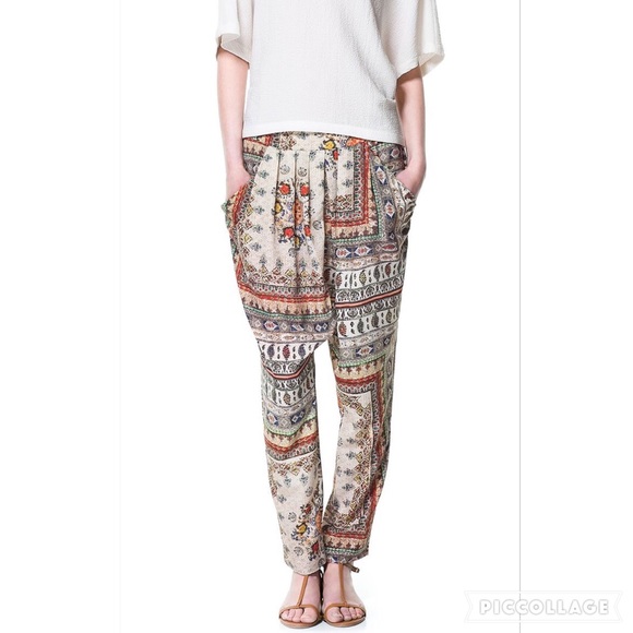 Zara Pants - Zara Harem Print Pants