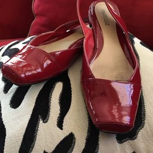 Red small heels- square toes