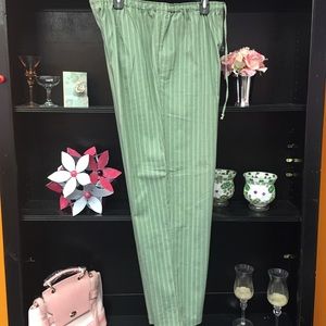 Green Pinstripe Pants