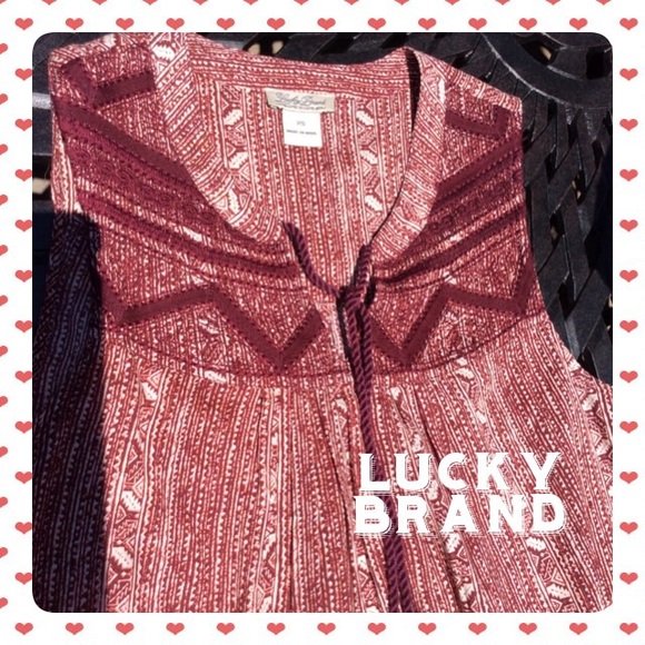 Brand New LUCKY BRAND embroidered Sleeveless Top - Picture 4 of 4