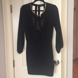 Black tight skirt with a connected top