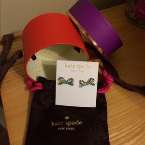 Kate spade 14 k bow gold earrings!