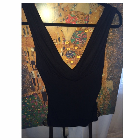 Diane von Furstenberg deep v-neck tank.
