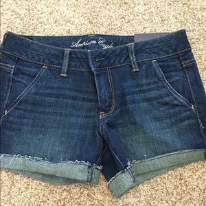 American eagle midi denim shorts