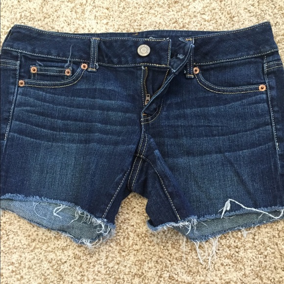 American eagle midi denim shorts