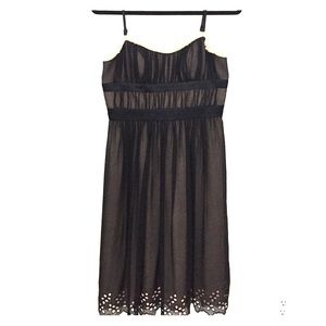 Black prom or cocktail dress.