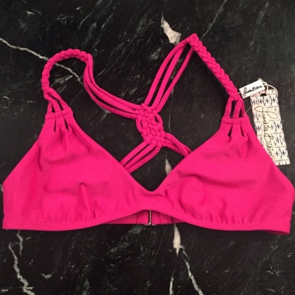 Frankie's Bikinis raspberry marina top