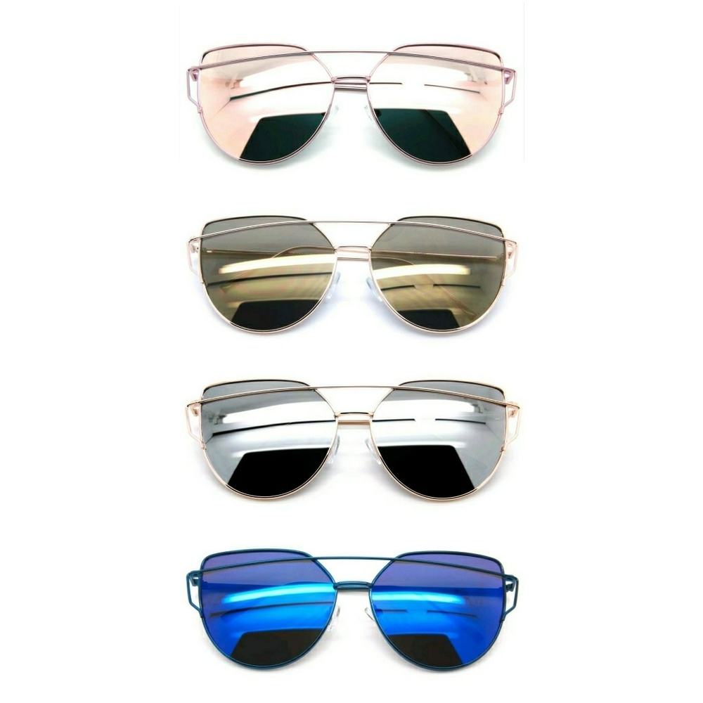 ❗SALE❗HP||🌟Fab Flat Lense Mirror Cat Eye Sunnies - Picture 6 of 8