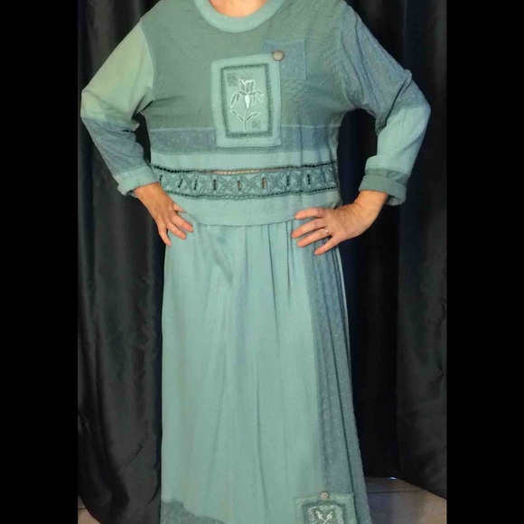 Arty Shirt and Skirt Ensemble