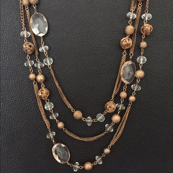 Three Layer Gold Necklace