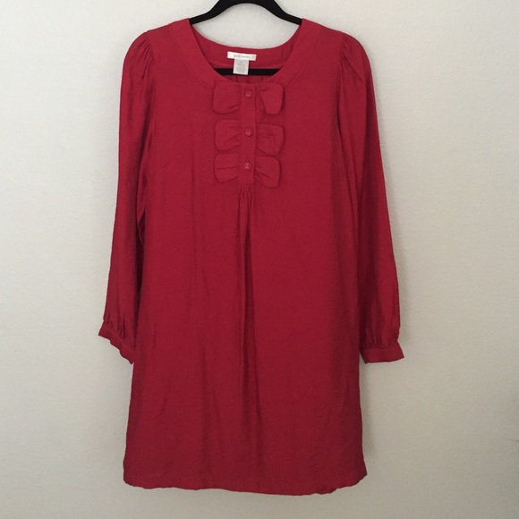 Red shift dress.