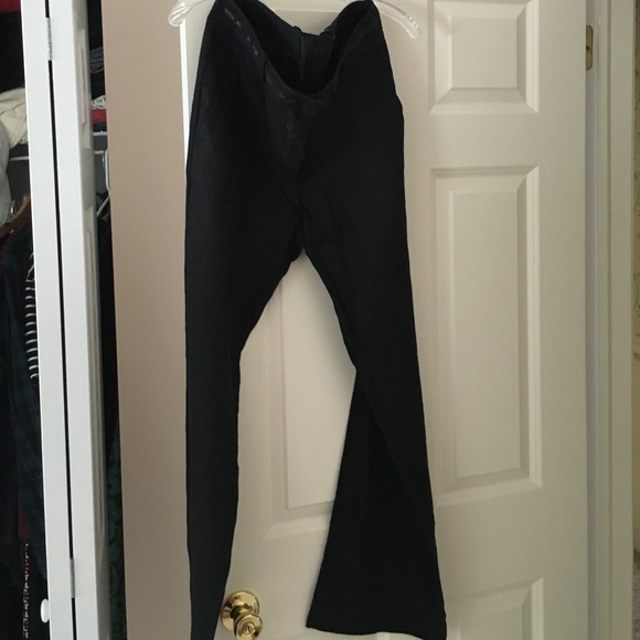 HM black linen pants