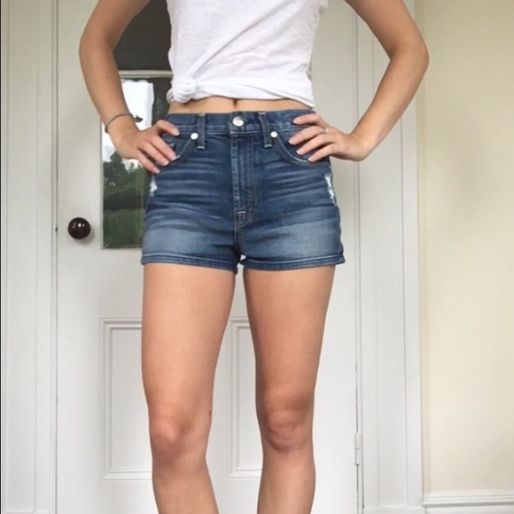 7 For All Mankind Extreme High Waist Shorts