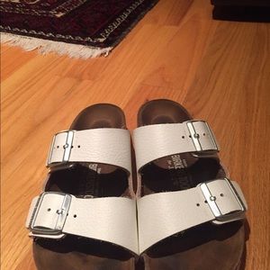 White Arizona Birkenstocks