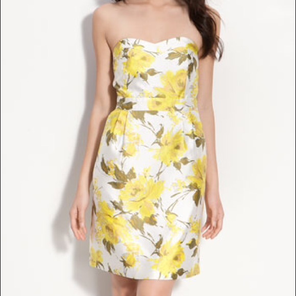 Kate Spade Faye strapless silk dress size 4 NWT