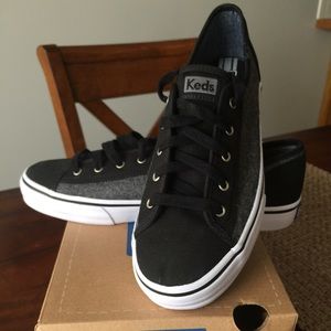 Brand New! Ladies Keds, Black and Grey