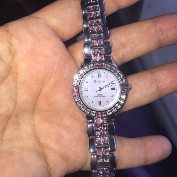 Swarovski Crystal pink watch