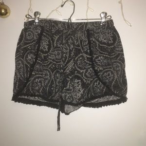 patterned flowy shorts