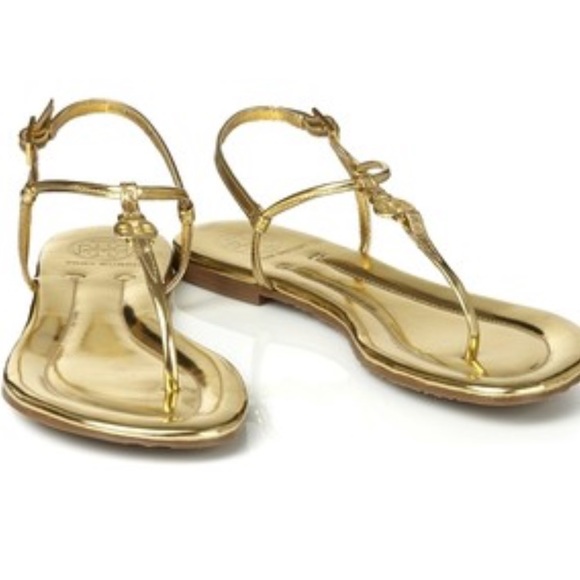Tory burch gold sandals