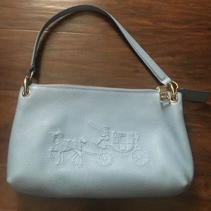 Baby powder blue coach purse