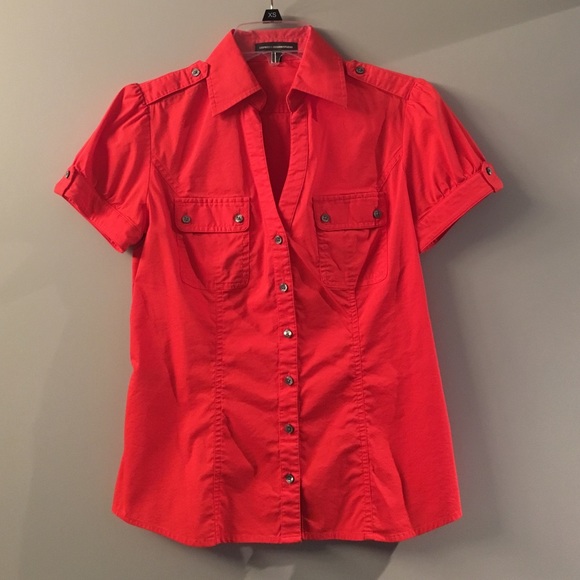 Express Tangerine button up